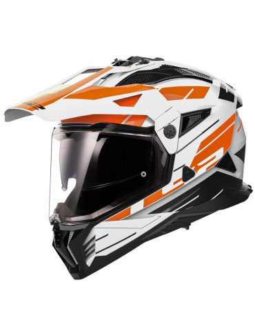 LS2 MX702 Pioneer 2 Namib White Orange helmet