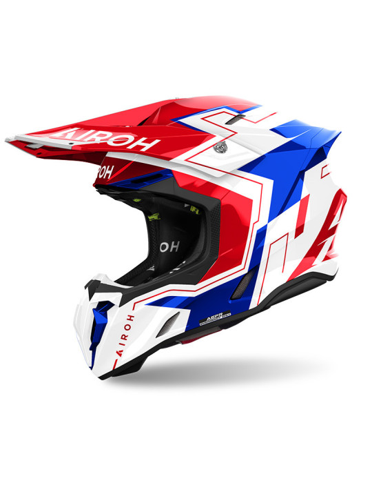 Casco Airoh Twist 3 Dizzy Azul Rojo Brillo