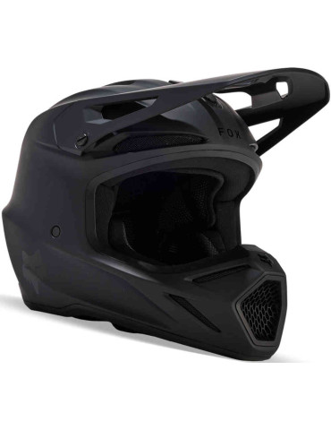 Fox V3 Solid Matt Black Helm