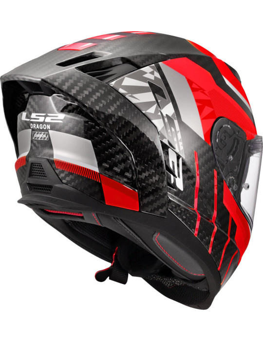 LS2 FF807 Dragon Trax Roter Helm