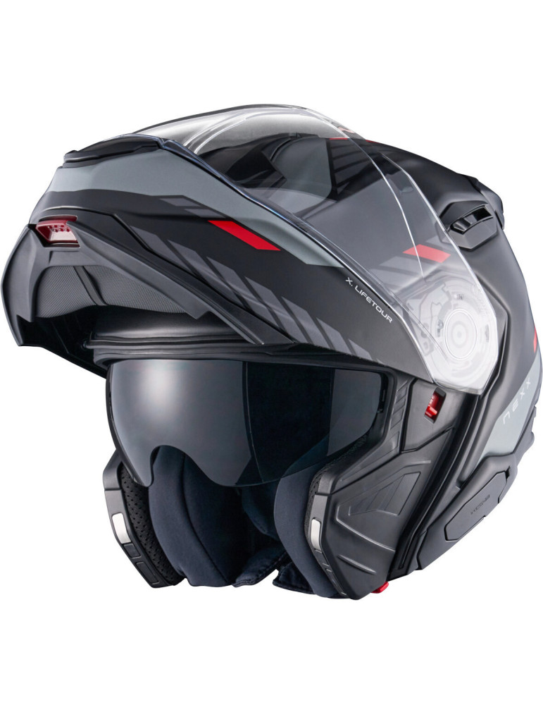 Helm NEXX X LIFETOUR Globe Schwarz Rot Matt