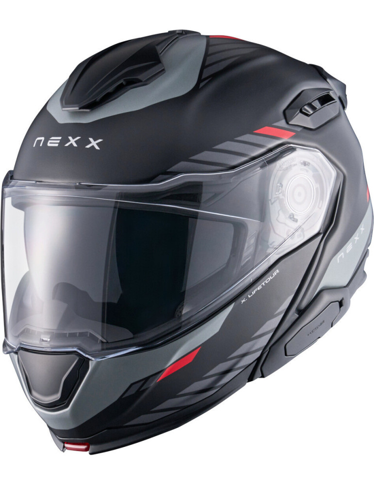 Casque NEXX X LIFETOUR Globe Noir Rouge Mat
