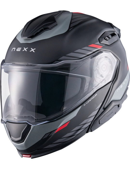 Helmet NEXX X Lifetour Globe Black Red Matt
