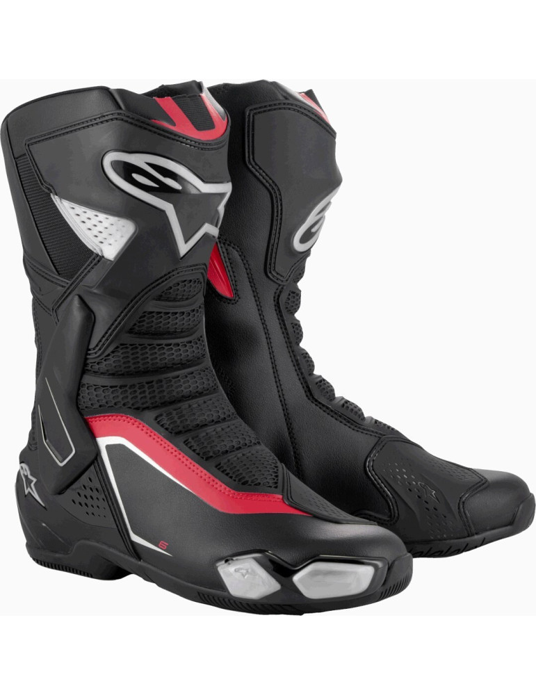 Stivali Alpinestars SMX-6 V3 BTS Silver Red