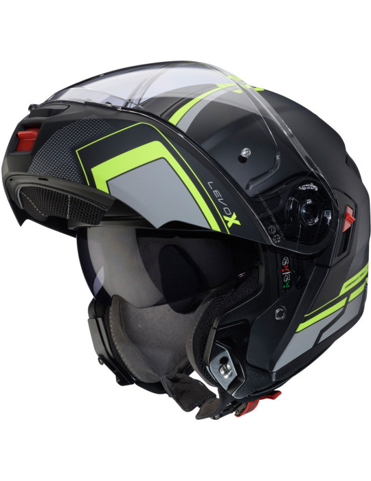 Caberg Levo X Elite Helm matt schwarz fluo grau
