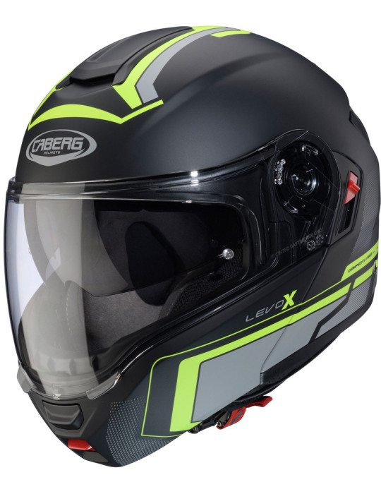 Casco Caberg Levo X Elite negro mate gris fluo