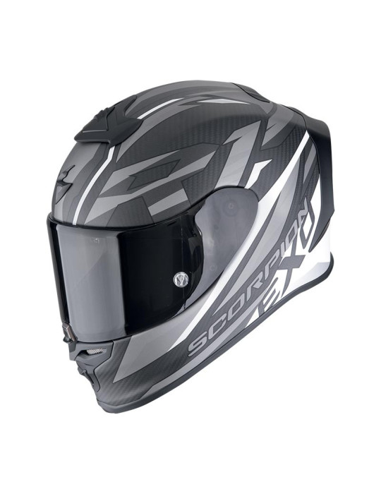 Casco integrale Scorpion EXO-R1 EVO Carbon Air Runner nero bianco