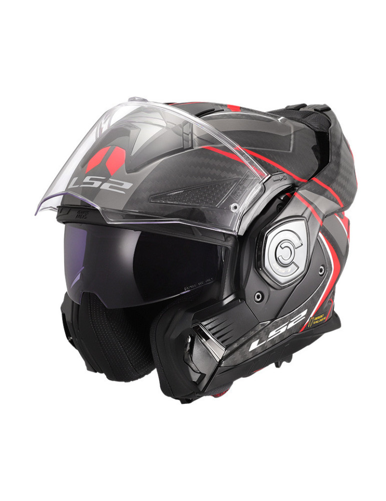 Casque LS2 FF901 Advant X Carbon Future II Gloss Red