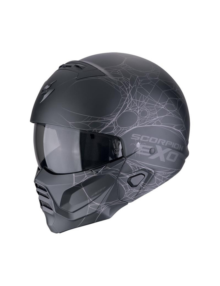 Scorpion Exo-Combat 2 Spider web helmet black silver