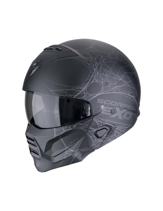 Scorpion Exo-Combat 2 Spider web helmet black silver