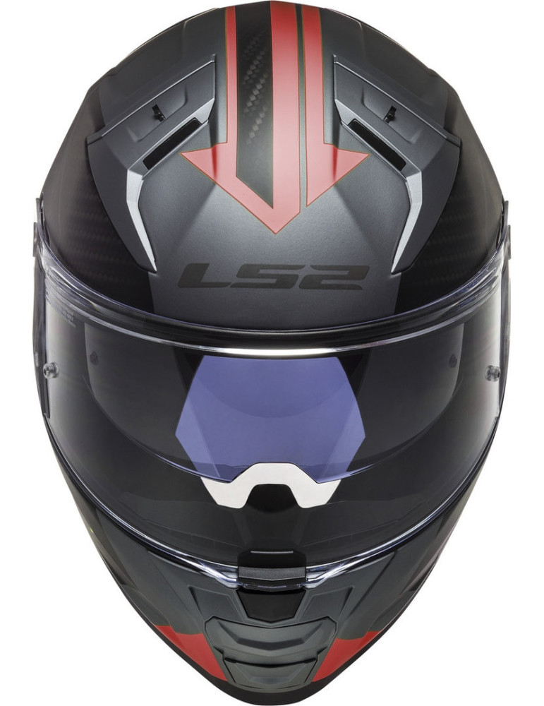 Casque LS2 FF811 Vector 2 Splitter Matt Titanium Red