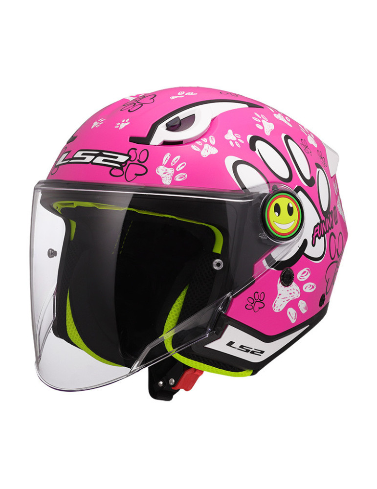 Casque pour enfant LS2 OF622 Funny II Paws Pink