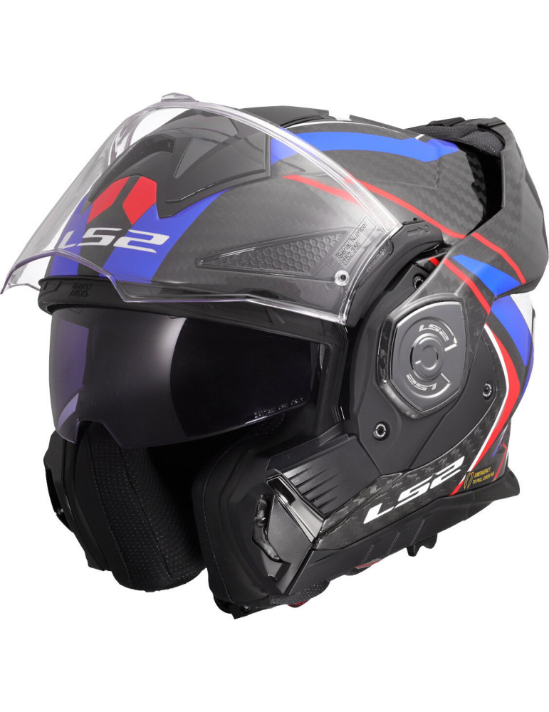 Casco LS2 FF901 Advant X Carbon Future II Blanco Azul