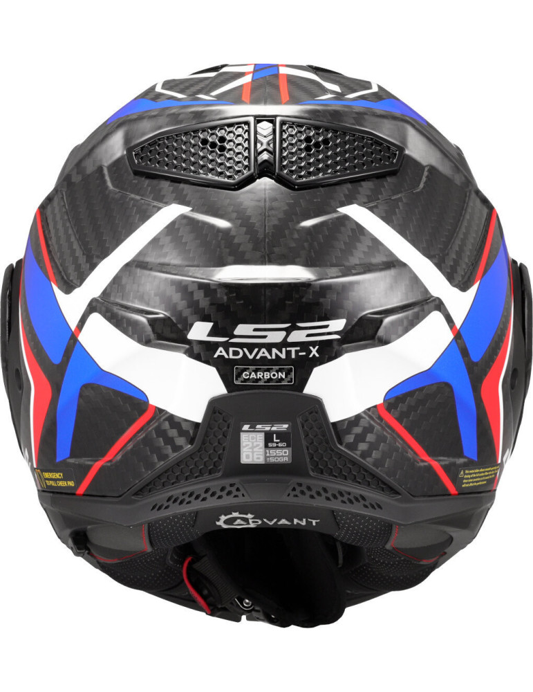 Casque LS2 FF901 Advant X Carbon Future II Blanc Bleu