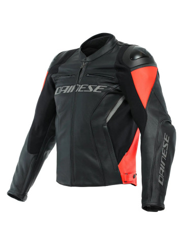 Dainese Racing 4 Lederjacke schwarz rot