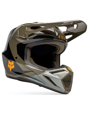 Fox V3 Fade Brown Black helmet