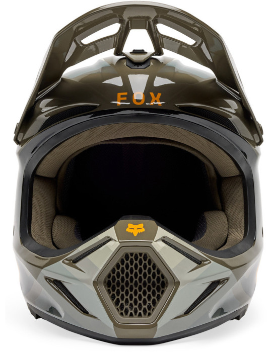 Fox V3 Fade Brown Black helmet