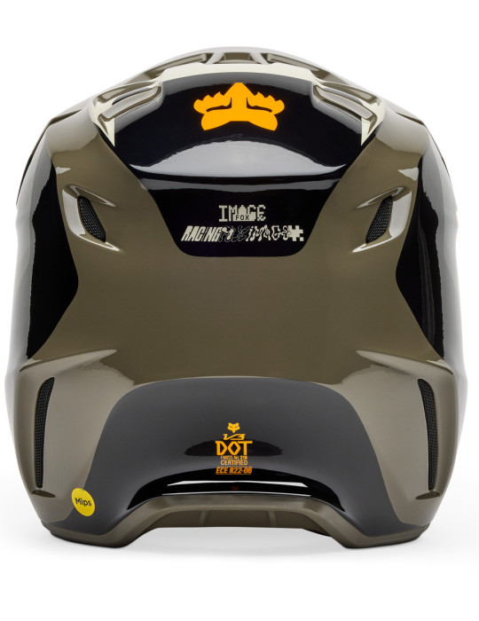 Fox V3 Fade Brown Black helmet