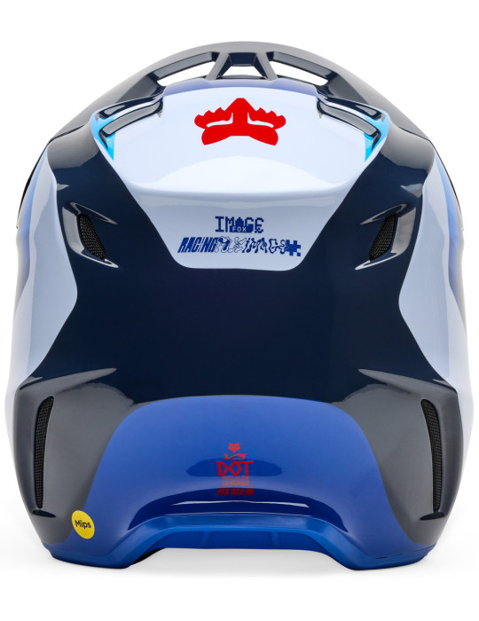 Casco Fox V3 Fade blanco azul