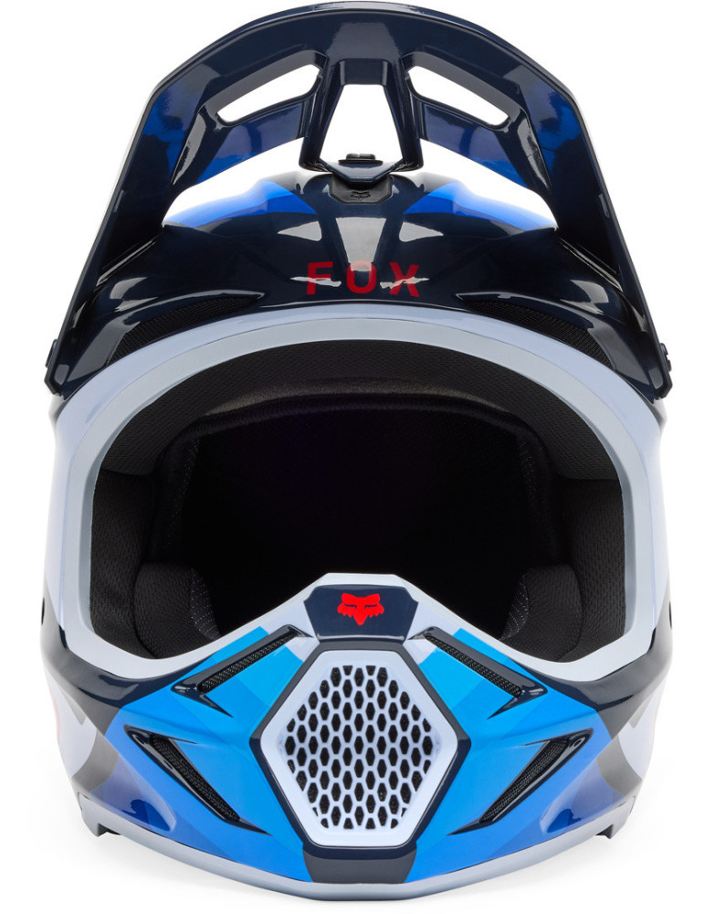 Fox V3 Fade helmet white blue