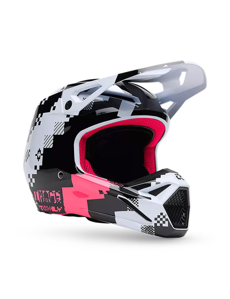 Casque Fox V1 Digi Image Noir Rose