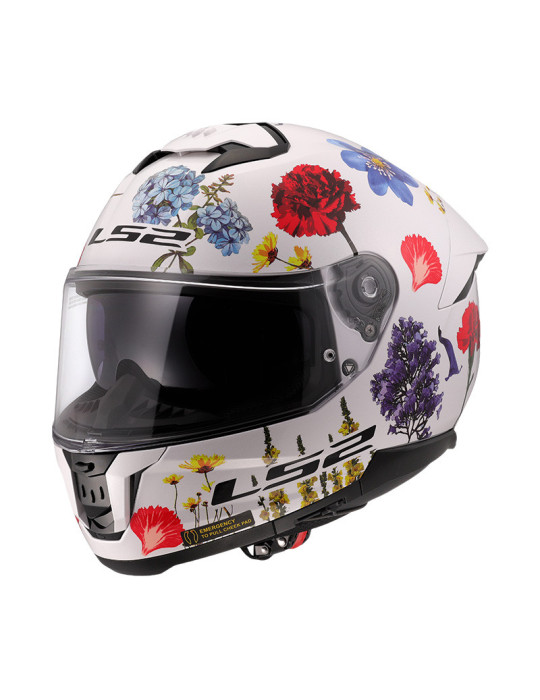 Casco LS2 FF808 Stream II Flowers White