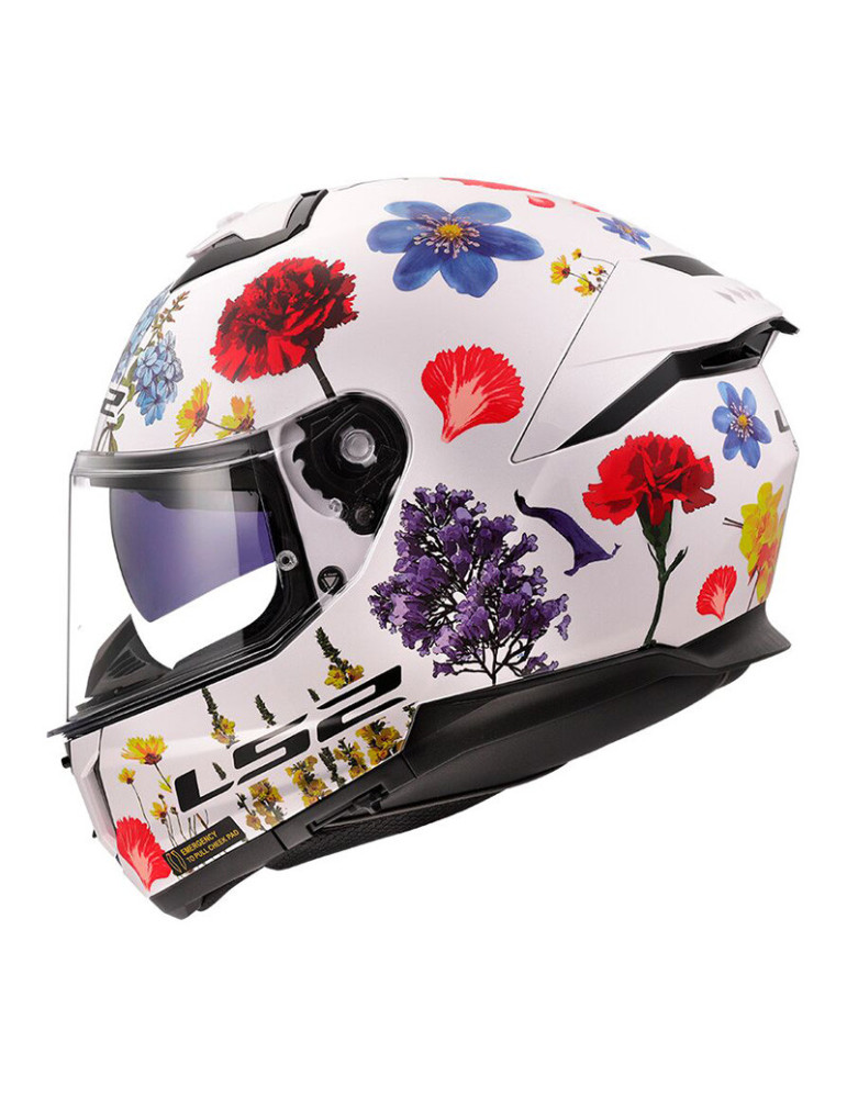 Casco LS2 FF808 Stream II Flowers White