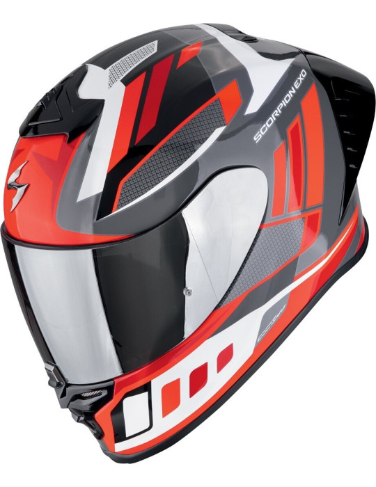 Casco Scorpion EXO-R1 EVO 2 Air Vital Grigio Bianco Rosso