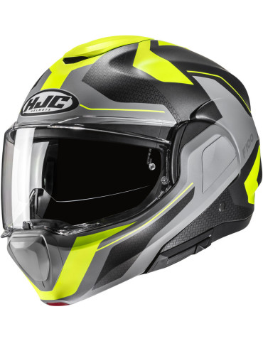 Casco HJC F100 BIOS giallo grigio
