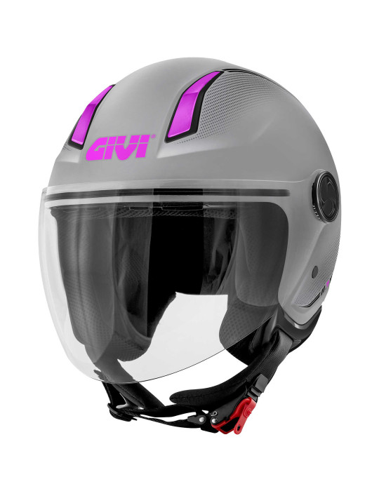 Helmet GIVI 11.7 Solid Color Matt Silver Fuchsia