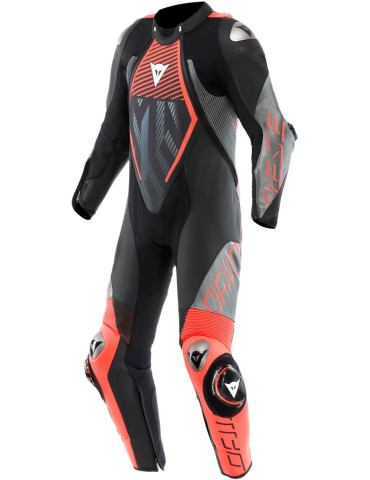 Tuta Dainese Audax D-Zip 1PC Perf Black Red Fluo Antracite