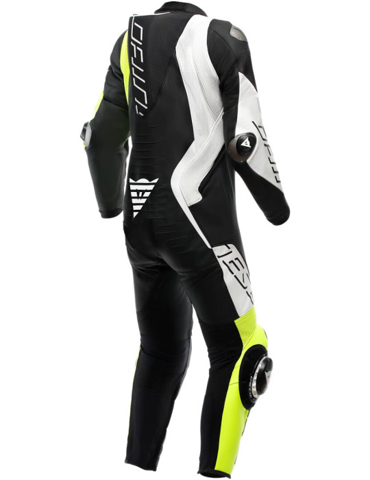 Dainese Audax D-Zip 1PC Perf Black Fluo Yellow White overall