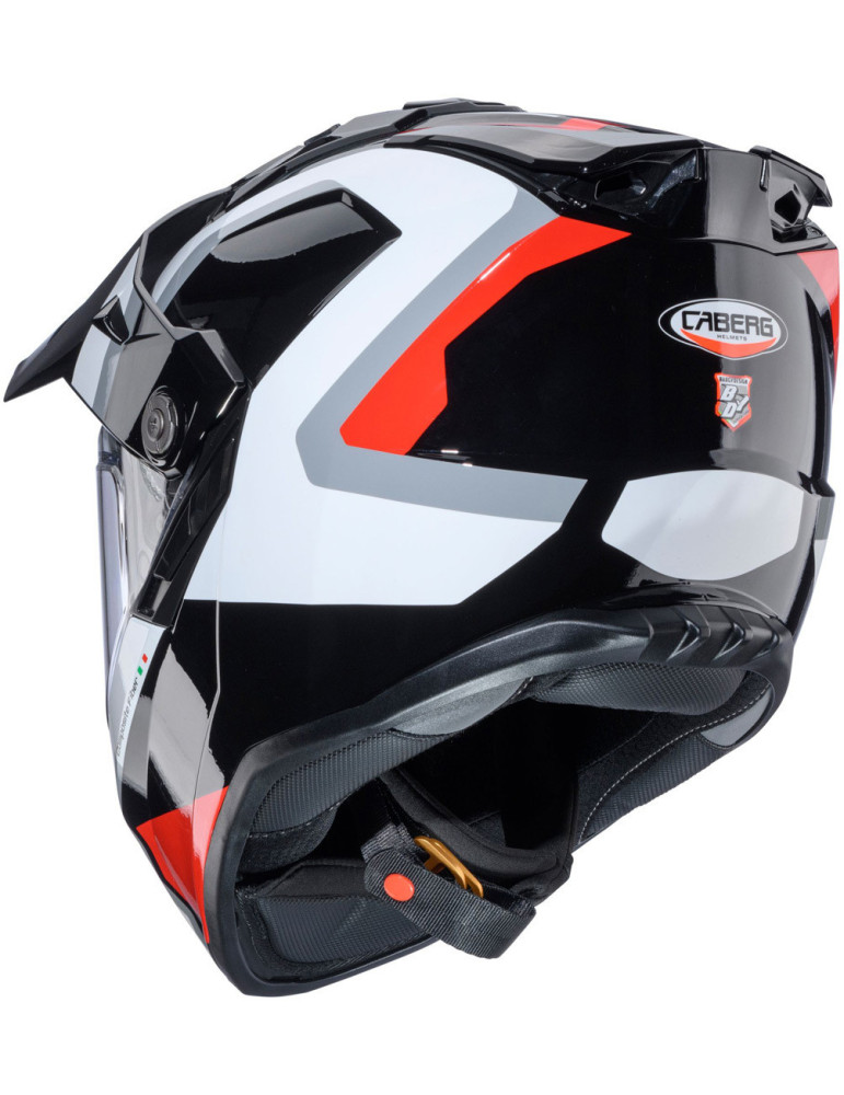 Caberg Tanami Scram Helm schwarz rot weiß