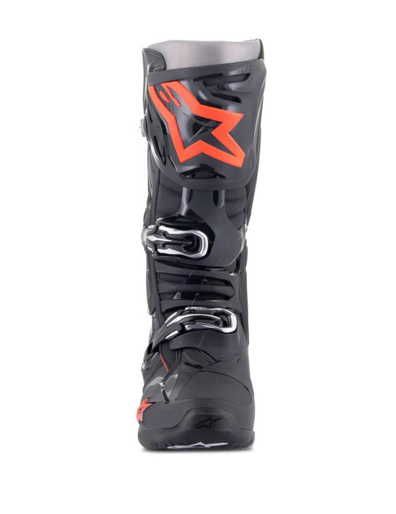 Bottes Alpinestars Tech 10 Noir Rouge Fluo