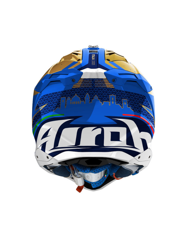 Casque Airoh Aviator 3 6Days Italy 2025 Light Blue