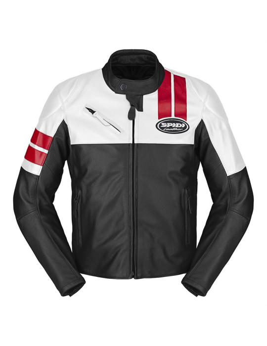 Spidi Roar motorbike jacket white red black