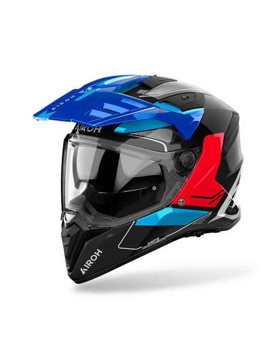 Airoh Bandit Tune Blau Rot Glanz Helm