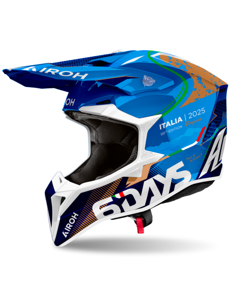 Casco Airoh Wraap 6Days Italia 2025 Azul claro