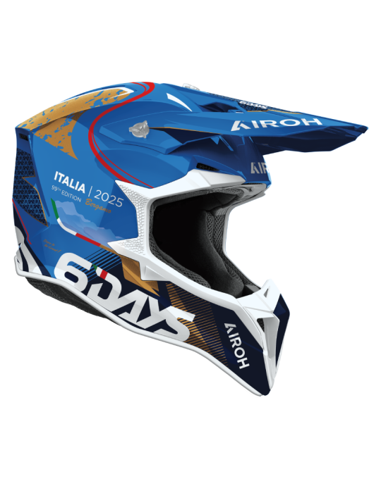 Casco Airoh Wraap 6Days Italia 2025 Azul claro