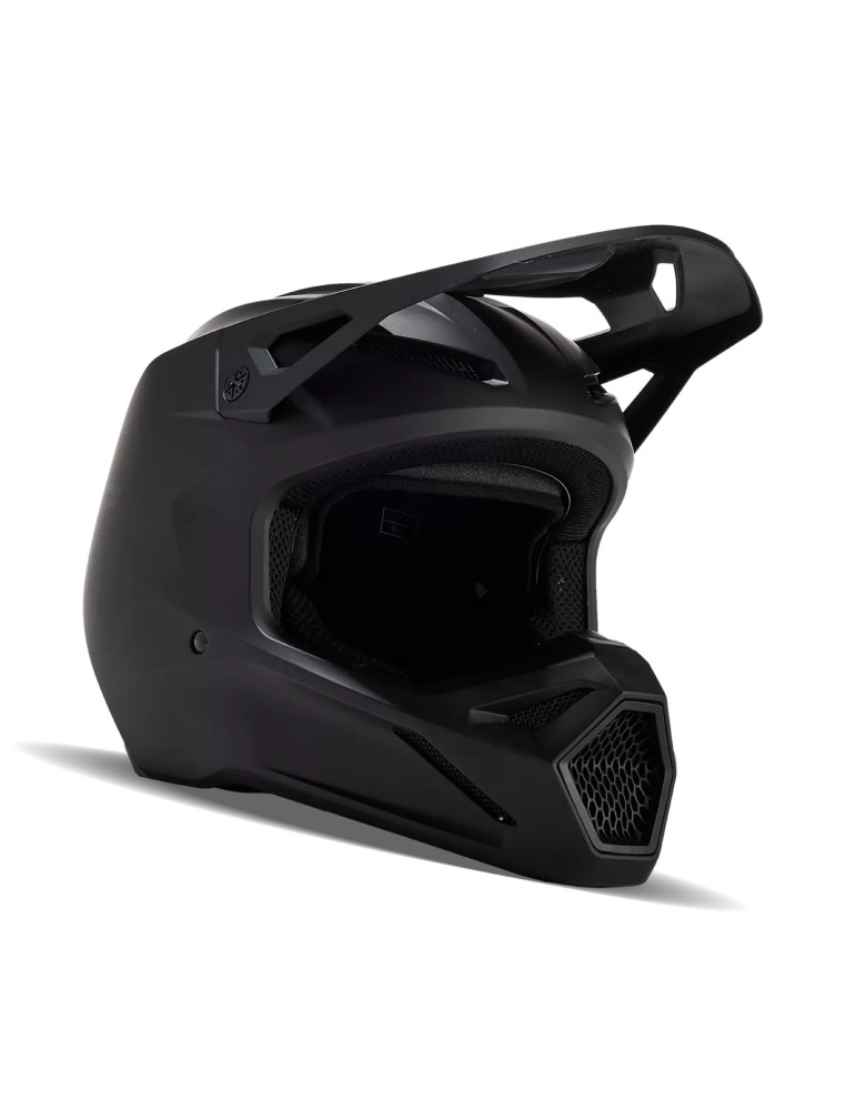 Fox V1 solid matt black helmet