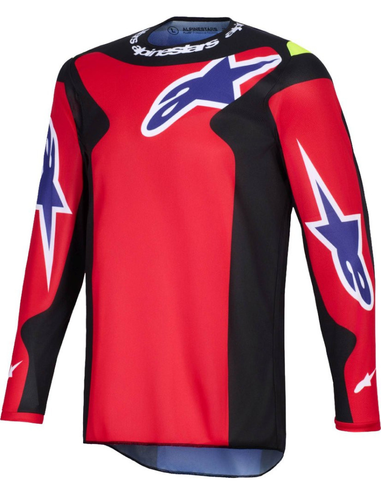 Maglia Alpinestars Fluid Grid rosso nero viola