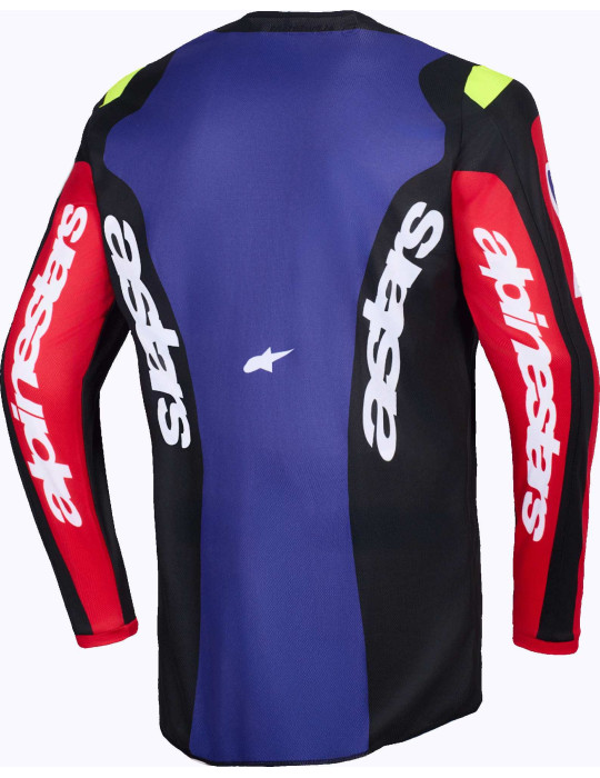 Maillot Alpinestars Fluid Grid rojo negro violeta
