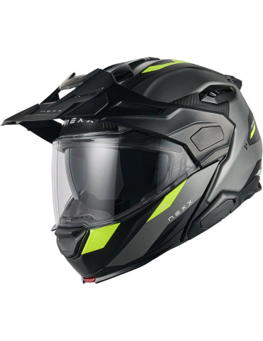 Casco Nexx X.Lifecountry Terra Carbon grigio giallo neon opaco