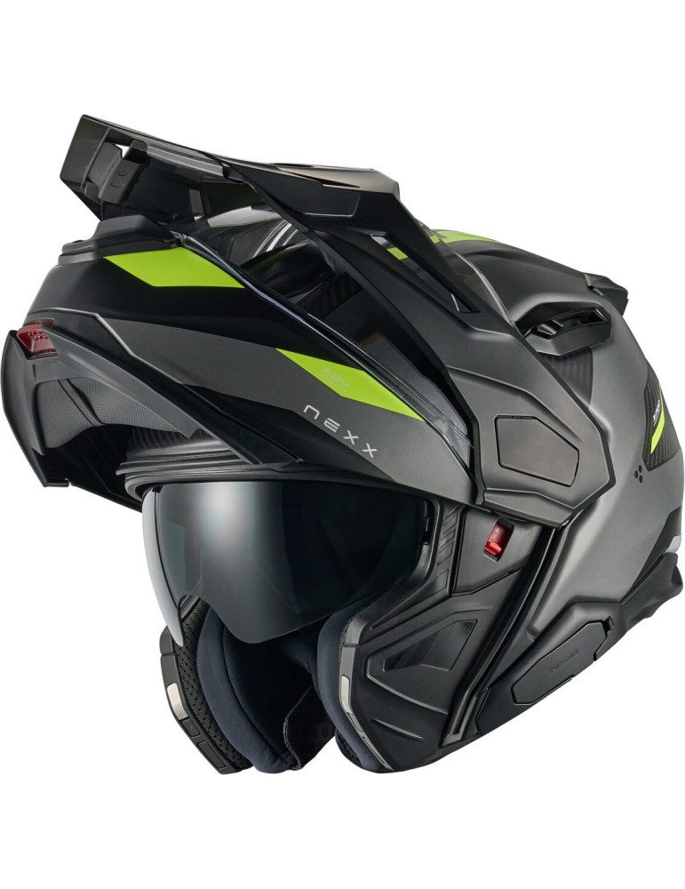 Casque Nexx X.Lifecountry Terra Carbon gris jaune néon mat
