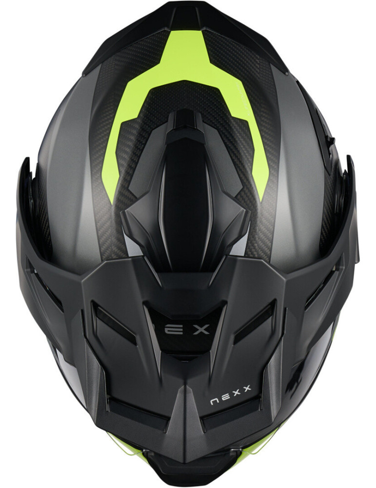 Nexx X.Lifecountry Terra Carbon grey neon yellow matt helmet