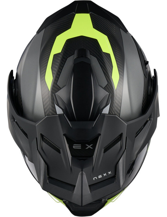 Casque Nexx X.Lifecountry Terra Carbon gris jaune néon mat