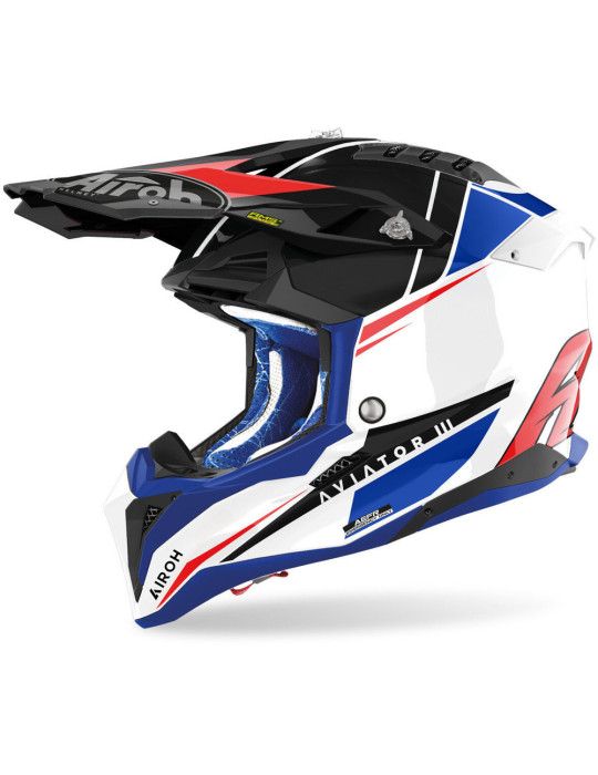 Airoh Aviator 3 Push blue red helmet