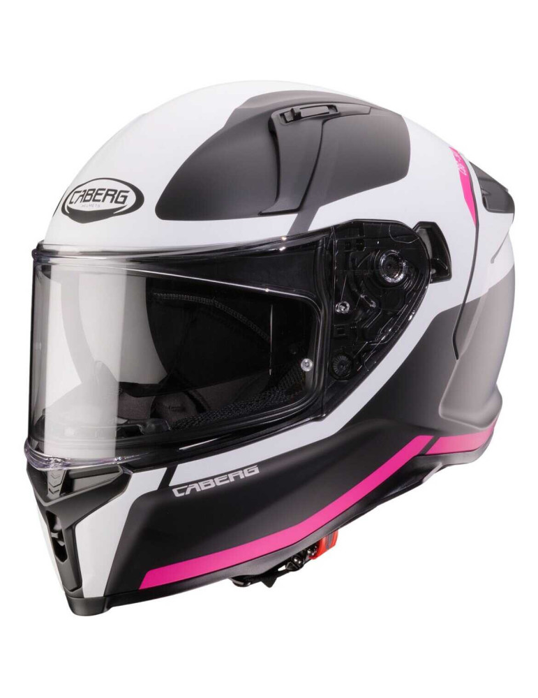 Caberg Avalon X Pure black white fuchsia helmet