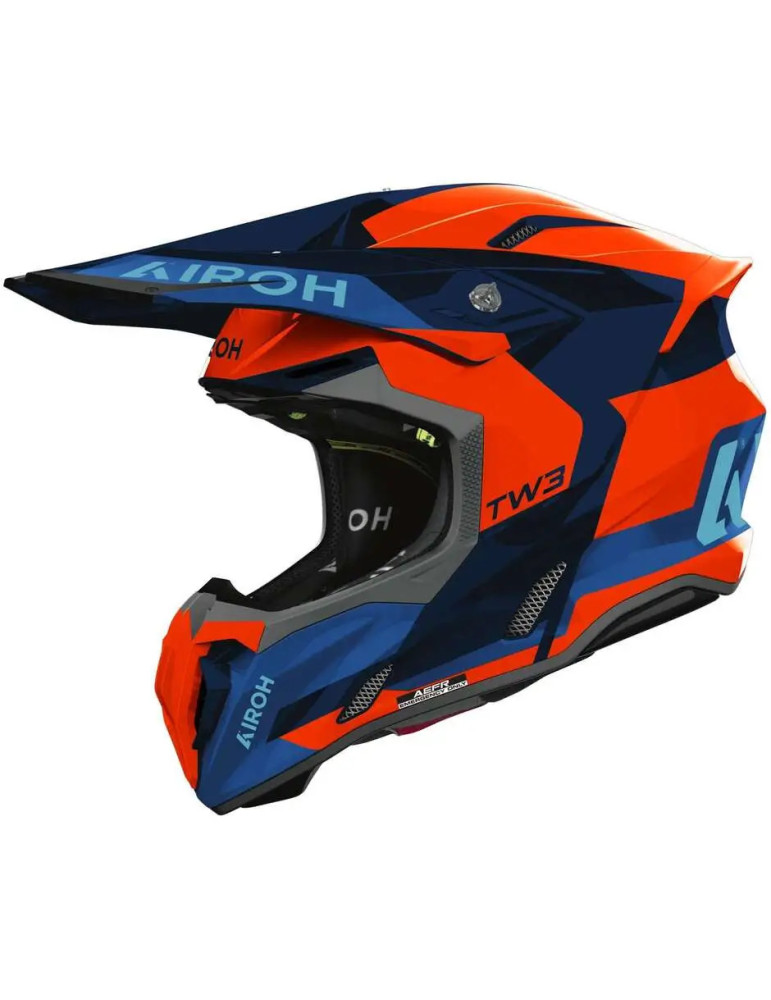 Casque Airoh Twist 3 Fancy orange bleu