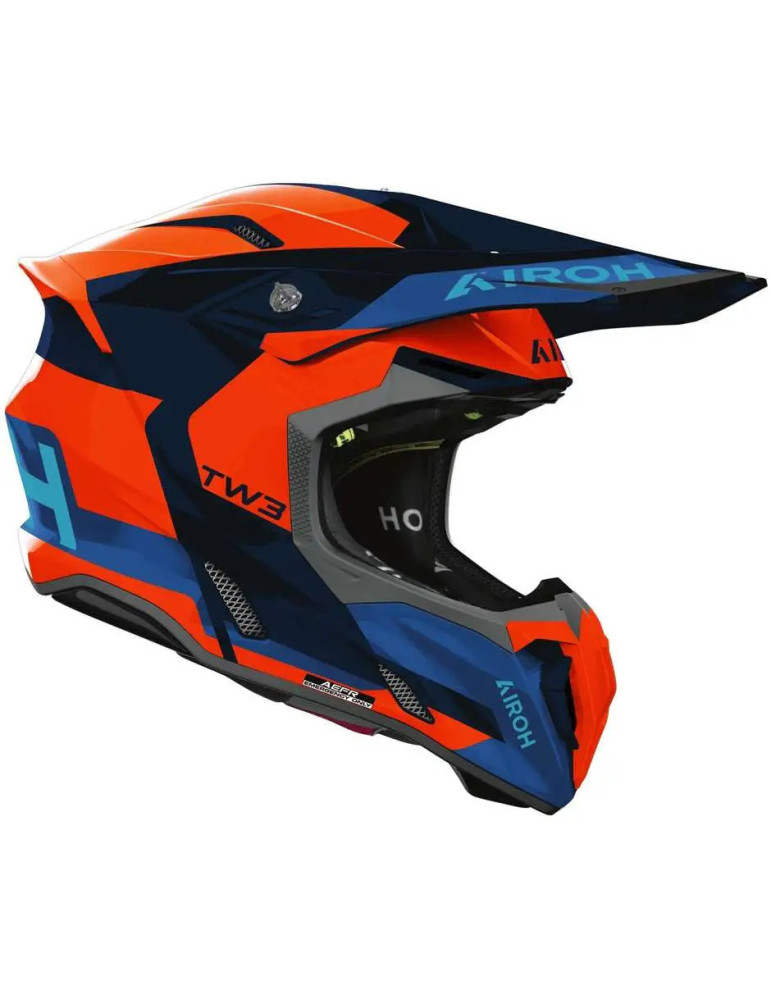 casco Airoh Twist 3 Fancy arancio blu lucido